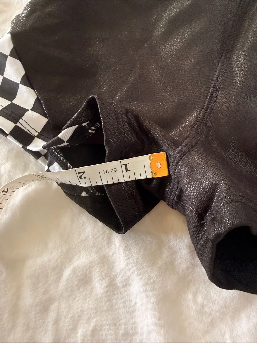 Black Checkered Trim Athletic Shorts Cartwheel Shorts